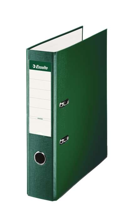 [42302] Esselte Archivador de Palanca - Formato Folio - Lomo 75mm - Capacidad para 500 Hojas - Color Verde 