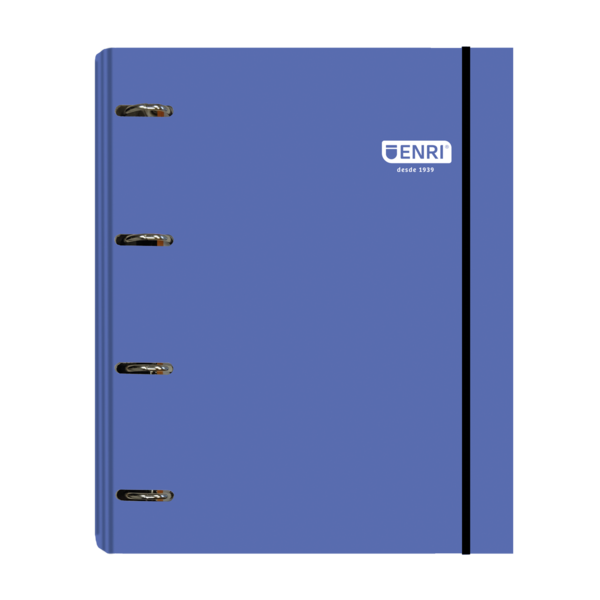 [400186401] Enri Carpeta A4 - Tapa Extradura - 4 Anillas - Color Azul