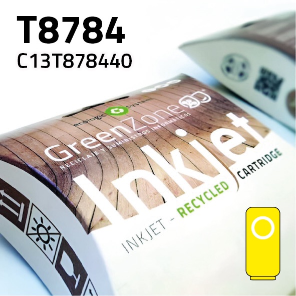 Cartucho Epson C13T878440 (T8784) amarillo pigmentado | 50.000 páginas | Green Zone