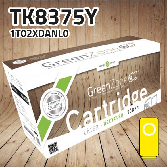 Tóner Kyocera TK8375Y polimerizado amarillo | 20.000 páginas | Green Zone