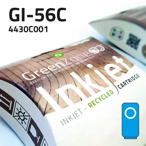 [GCCGI56C] Cartucho Canon 4430C001 (GI-56C) Botella cian pigmentado | 14.000 páginas | Green Zone