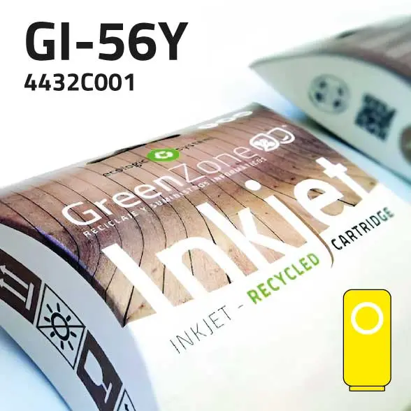 [GCCGI56Y] Cartucho Canon 4432C001 (GI-56Y) Botella amarillo pigmentado | 14.000 páginas | Green Zone