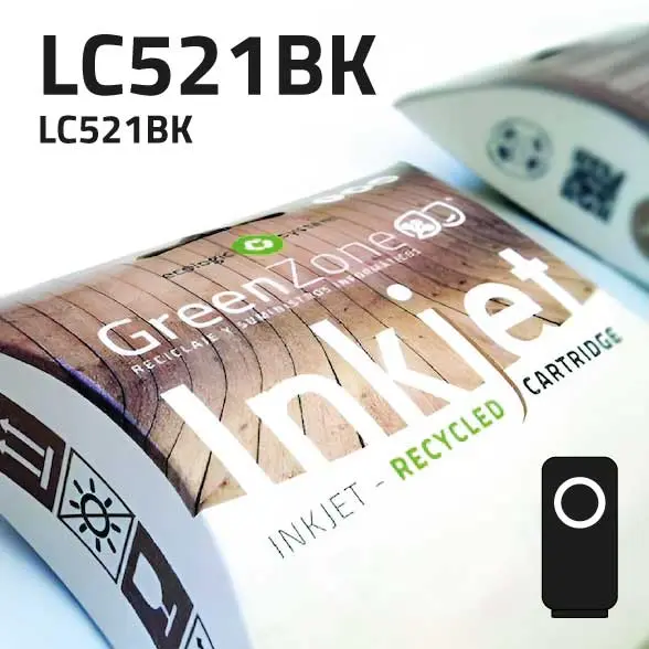 [GBCLC521N] Cartucho Brother LC521Bk negro | 500 páginas | Green Zone