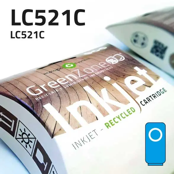 [GBCLC521C] Cartucho Brother LC521C cian | 500 páginas | Green Zone