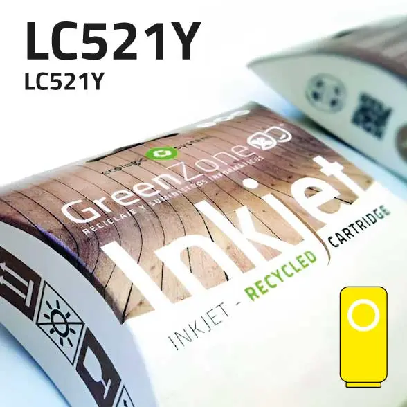 [GBCLC521Y] Cartucho Brother LC521Y amarillo | 500 páginas | Green Zone