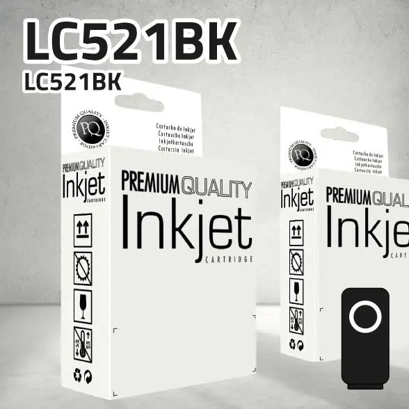 Cartucho Brother LC521Bk negro | 500 páginas | compatible