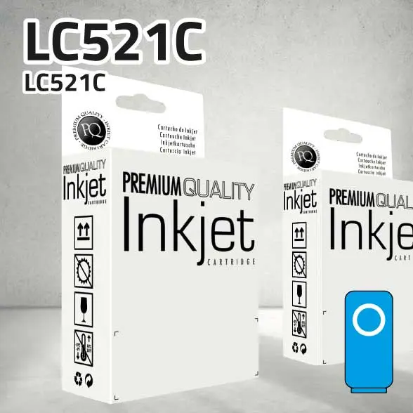 Cartucho Brother LC521C cian | 500 páginas | compatible