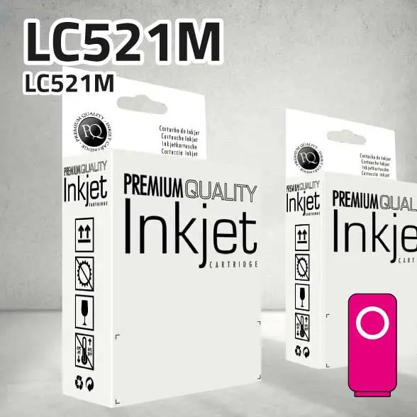Cartucho Brother LC521M magenta | 500 páginas | compatible