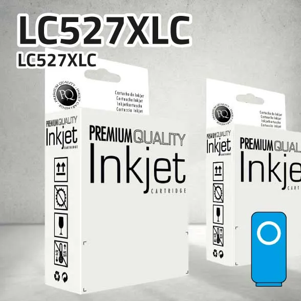 [CLBCLC527XC] Cartucho Brother LC527XLC cian pigmentado | 2.000 páginas | compatible