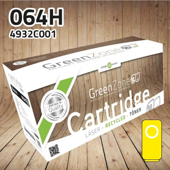 [GCT064HY] Tóner Canon (066H) 4932C001 amarillo | 10.400 páginas | Green Zone