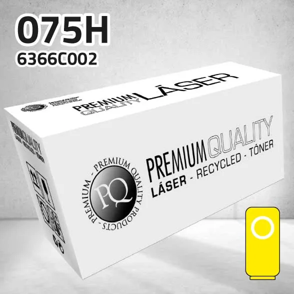 [CLCT075HY] Tóner Canon 6366C002 (075H) amarillo | 2.500 páginas | compatible