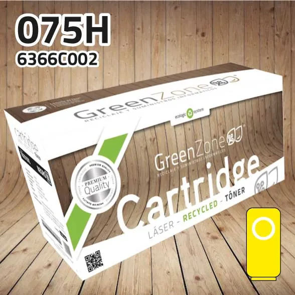 [GCT075HY] Tóner Canon 6366C002 (075H) amarillo | 2.500 páginas | Green Zone